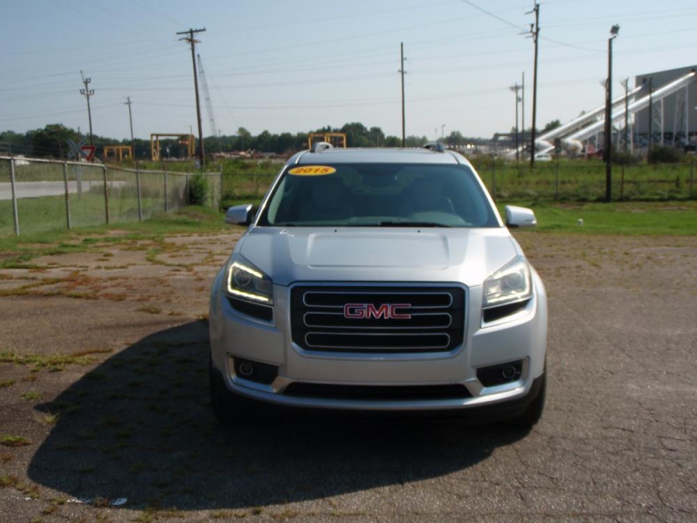 2015 Silver /Tan GMC Acadia SLT-1 FWD (1GKKRRKD1FJ) with an 3.6L V6 DOHC 24V engine, 6-Speed Automatic transmission, located at 2812 White Horse Road, Greenville, SC, 29611, (864) 269-1711, 34.808655, -82.434776 - 3.6 LITER V6 ENGINE,19 INCH ALLOY WHEELS,ANTI LOCK BRAKES,ANTI THEFT SYSTEM,TILT/REACH STEERING,DUAL A/C,2 ZONE A/C CLIMATE CONTROL,DUAL AIRBAGS,FRONT/REAR SIDE AIRBAGS,BODY COLOR BUMPERS AND MIRRORS,CHROME DOOR HANDLES,CRUISE CONTROL,FOG LIGHTS,AUTOMATIC HEADLIGHTS,BOSE SOUND SYSTEM,USB/AUX OUTLET, - Photo #2